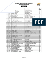 Nts Test Result Pma Karachi 29 Aug 2010