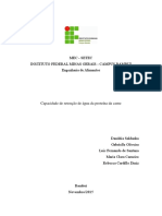 Relatótio de Retenção de Água Na Carne