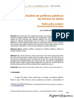 CAPELLA Análise de Políticas Públicas Da Técnica Às Ideias PDF