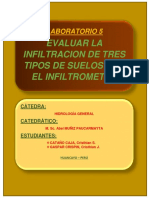 Evaluacion de Infiltracion de Tres Tipos de Suelos Con El Infiltrometro y Generacion de Curvas de Infiltracion