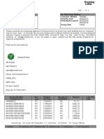 Biilling Address 1St Dunning Notice: Customer Number Dunning Date Dunning Run Period 06/20/2018 Acctg Clerk