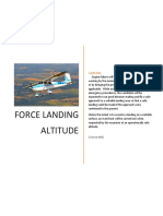 Force Landing Altitude: General