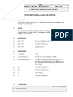 Purpose: Method Statement M & E No.: M & E Mst-004/ Rev 0 Page 1 of 4 Title: LV Switchgear Installation and Testing