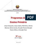 Programa de Aula Do Ensino Primário 3º Ciclo PDF