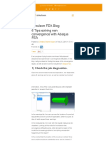 6 Tips Solving Non Convergence With Abaqus FEA