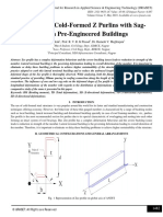 Behaviour of Cold-Formed Z Purlins With Sag-Rods in Pre-Engineered Buildings