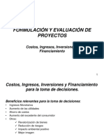 Costos, Inversiones y Financiamiento