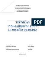 Tecnicas Inalambricas para El Diceño de Redes