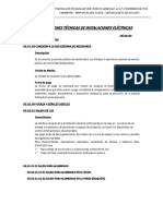 Especificaciones Técnicas Instalaciones Eléctricas