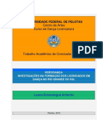 Videodança: Investigações Na Formação Dos Licenciados em Dança No Rio Grande Do Sul
