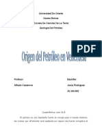 Origen Del Petroleo en Venezuela