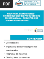 Programa Monitoreo Microbiologico en Plantas de Beneficio