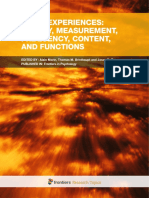 Inner Experiences - Theory Measurement Frequency Content and Functions