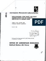 Aerospace Research Laboratories: Nose Bluntness, Cone Angle, and Mach Number Effects On The Stability