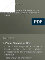 Angle Modulation: Modulation Where The Angle of The Carrier Is Varied From Its Reference Value