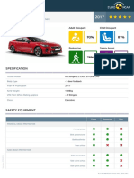 Euroncap 2017 Kia Stinger Datasheet