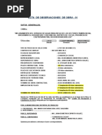 Acta de Observaciones Modelo