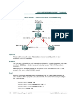 Lab 1.4.3 Introductory Lab 3 - Access Control List Basics and Extended Ping