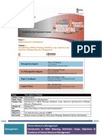 1 Human Resource Management 1 Introduction To HRM: Meaning, Definition, Scope, Objectives and Functions of Human Resource Management