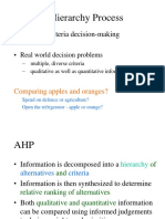 Analytic Hierarchy Process: - Multiple-Criteria Decision-Making