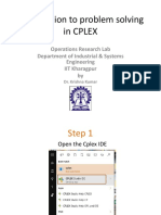 Introduction To Problem Solving in Cplex