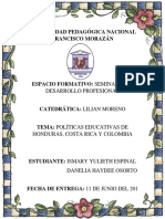 Políticas Educativas de Honduras