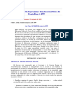 Ley Orgánica Del Departamento de Educación Pública de Puerto Rico de 1999