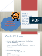 Unit 5 - First Law Applied To Flow Process