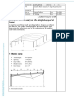 Elastic Analysis of A Single Bay Portal Frame