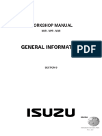 Isuzu N-Series Elf Workshop Manual - Section 0 - General Information - LGGEN-WE-0001EU PDF