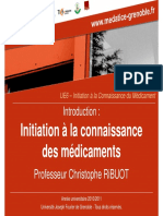 Initiation À La Connaissance Des Médicaments