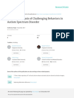 A Cluster Analysis of Challenging Behaviors in Autism Spectrum Disorder