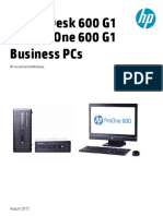 HP ProDesk and ProOne 600 G1 Datasheet