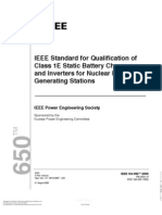 IEEE Standard For Qualification of Class 1E Static Battery Chargers and Inverters For Nuclear Power Generating Stations