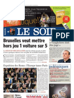 Le Soir 10 Septembre 2010