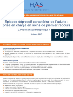 Depression Adulte Fiche de Synthese Pec