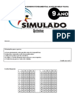 Simulado 2018 Quimica 9 Ano