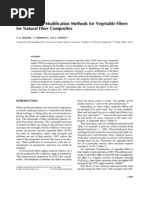 Properties and Modification Methods For Vegetable Fibers For Natural Fiber Composites