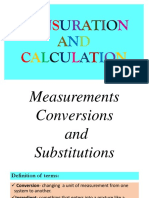 Measurements, Conversions, and Substitutions (Group 3)