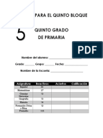 Examen 5to. Grado Bloque 5