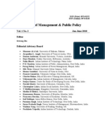 Journal of Management & Public Policy June 2010