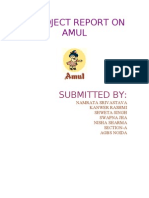 A Project Report On Amul: Submitted by