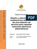 Tesis On - Diseño y Calculo de Las Instalaciones Electricas de Una Estacion de Servicio para Repostar Vehiculos Electricos (Electrolineras)