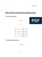 Solving Sparse Linear System