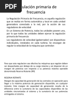 Regulación Primaria de Frecuencia