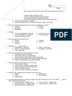 Ch. 3 Molecules of Life Review-2008