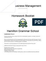 Higher Business Management Homework Booklet