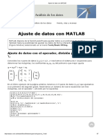 Ajuste de Datos Con MATLAB