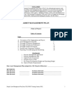 Asset Management Plan: (Name of Project)