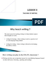 Teaching of Writing